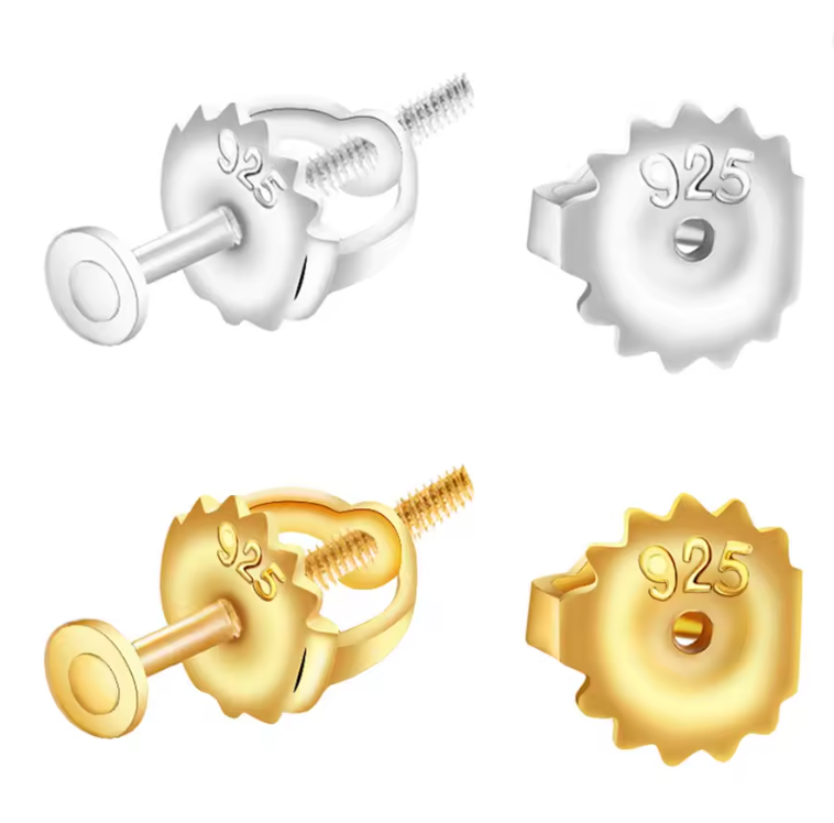 4pcs 925 Sterling Silver